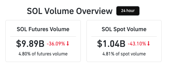 SOL volume overview. Source: CoinGlass